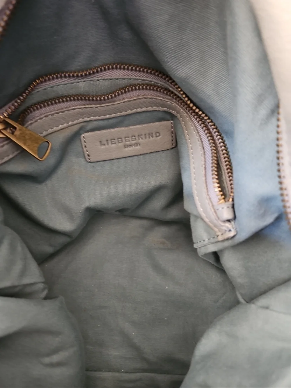 Liebeskind Berlin Light Blue Amalie Laser 2 Satchel Large Boho Designer Bag